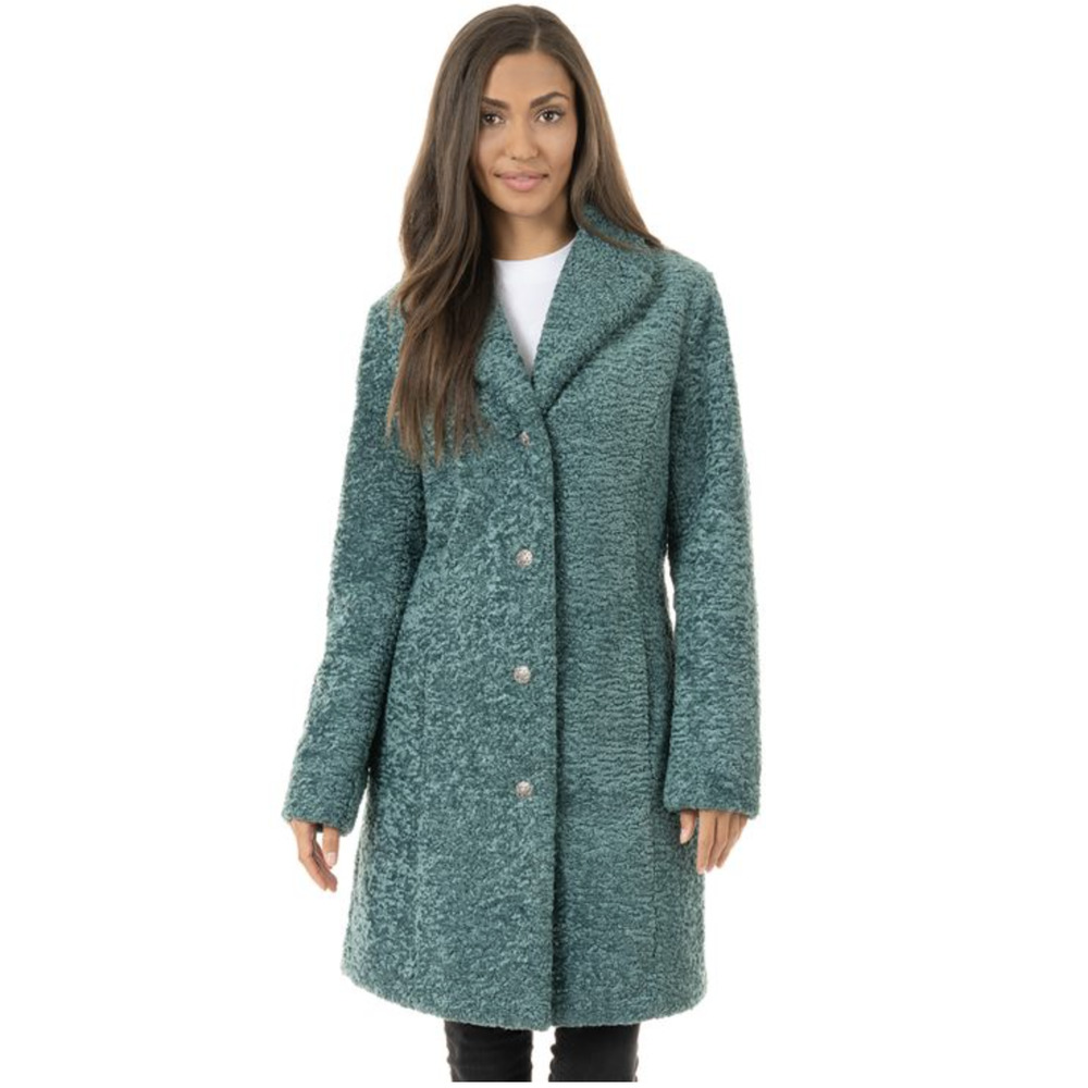 Donna Salyers Fabulous Furs Jade Persian Lamb Knee Length Faux Fur Coat 2x NWT